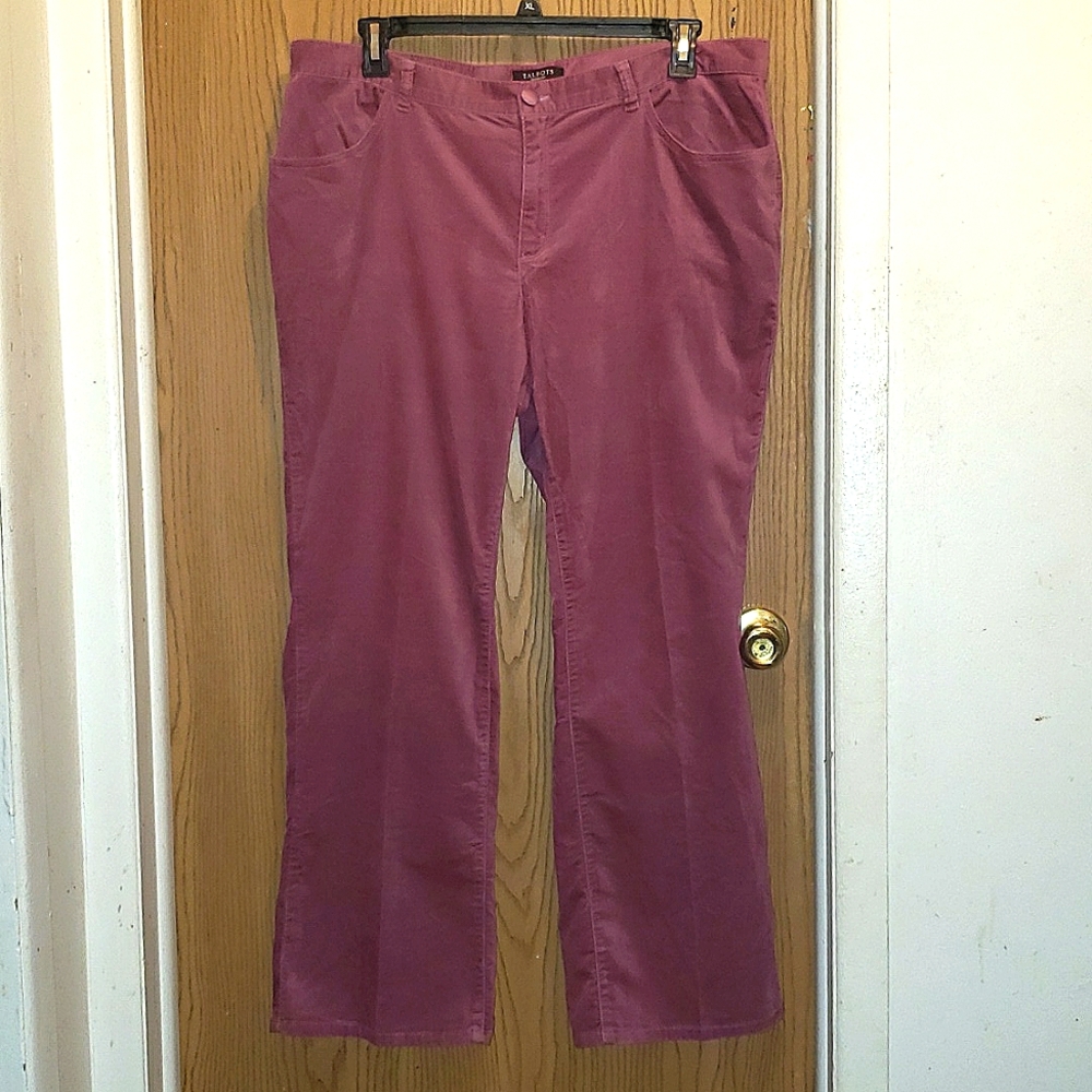 Talbots 18WP Women's Petite Velveteen Pants